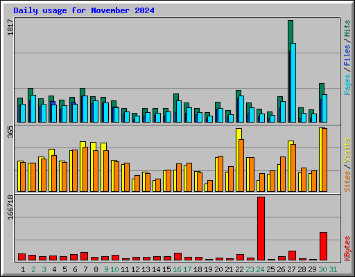 Daily usage for November 2024