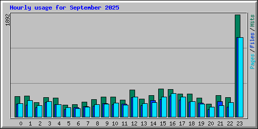 Hourly usage for September 2025