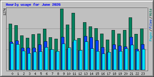 Hourly usage for June 2026